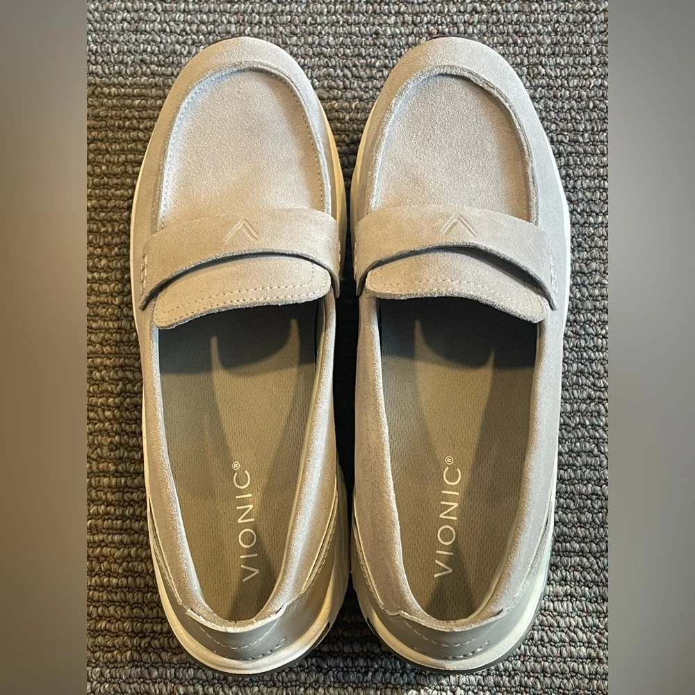 Vionic Women's 23Walk Loafers, Gray Suede - Picture 1 of 5